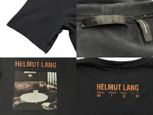 画像をギャラリービューアに読み込む, HELMUT LANG ヘルムートラング ロゴプリント半袖Ｔシャツ ブラック コットン サイズL CA52192 美品 中古 4b007064