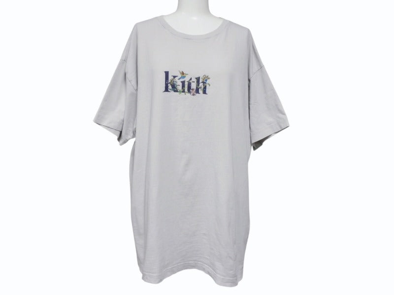 KITH キース 22ss Jacobean Serif Logo Vintage Tシャツ L コットン グレー 22-071-060-0005-1-0 中古 4b007080