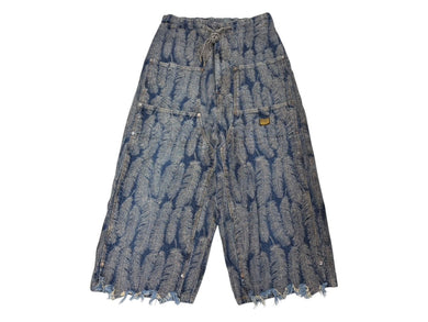 極美品 KAPITAL キャピタル 24AW Magpie Denim W Knee Easy Baggy Pants マグパイ フェザーダブルニーイージーバギーパンツ K2403LP014 中古 4b007081