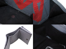 Load image into Gallery viewer, BALENCIAGA バレンシアガ ペーパー グラフィティ コンパクト ウォレット 三つ折り財布 391446 グレー レザー ゴールド金具 美品 中古 4b007083