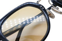 Load image into Gallery viewer, PRADA プラダ ロゴ サングラス SPR 17Y クリスタルマスタードイエローレンズ ブラック ゴールド金具 サイズ49□22 美品 中古 4b007087