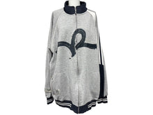 Load image into Gallery viewer, ROCAWEAR ロカウェア レアモデル ロゴプリント トラックジャケット パーカー グレー ネイビー コットン サイズXL 美品 中古 4b007105