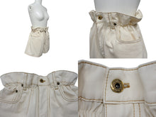 画像をギャラリービューアに読み込む, MIUMIU ミュウミュウ ショートパンツ ベージュ コットン ポリエステル 刺繍 ステッチ サイズ25 美品 中古 4b007106