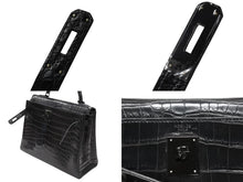 Load image into Gallery viewer, 新品同様 HERMES エルメス ケリー32 外縫い ソーブラック □N刻印 ニロティカスマット ブラック金具 ハンドバッグ 2WAY 中古 4b007135