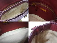 画像をギャラリービューアに読み込む, MIUMIU ミュウミュウ ショルダーバッグ セカンドバッグ 2WAYバッグ ボルドー レザー ロゴ金具 ゴールド金具 美品 中古 4b007138