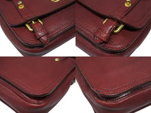 画像をギャラリービューアに読み込む, MIUMIU ミュウミュウ ショルダーバッグ セカンドバッグ 2WAYバッグ ボルドー レザー ロゴ金具 ゴールド金具 美品 中古 4b007138