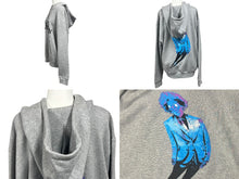 画像をギャラリービューアに読み込む, ルイヴィトン LOUISVUITTON 21AW RM212 ロゴプリントネオン ワーキングマンフーディ パーカー グレー M 美品 中古 4b007161