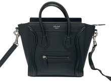 Load image into Gallery viewer, 極美品 CELINE セリーヌ Luggage ラゲージ マイクロショッパー 2WAY ハンドバッグ ショルダーバッグ レザー ブラック 189793DRU 中古 4b007185