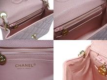 画像をギャラリービューアに読み込む, 極美品 CHANEL シャネル ミニマトラッセ チェーンショルダーバッグ ココマーク 7番台 キャビアスキン ピンク ゴールド金具 中古 4b007196
