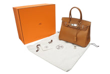 Load image into Gallery viewer, 極美品 HERMES エルメス バーキン30 ハンドバッグ ヴォーエプソン ゴールド シルバー金具 ☐M刻印 中古 4b007208