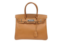 Load image into Gallery viewer, 極美品 HERMES エルメス バーキン30 ハンドバッグ ヴォーエプソン ゴールド シルバー金具 ☐M刻印 中古 4b007208