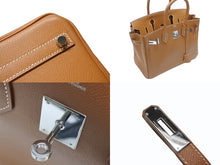 Load image into Gallery viewer, 極美品 HERMES エルメス バーキン30 ハンドバッグ ヴォーエプソン ゴールド シルバー金具 ☐M刻印 中古 4b007208