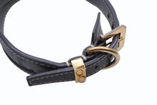 画像をギャラリービューアに読み込む, GOYARD ゴヤール フランクリン ペット用首輪 ARR020133 ゴヤールディンキャンバス クラムシーカウハイド パラジウム グレー サイズ32 美品 中古 4b007213