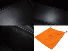 Load image into Gallery viewer, 極美品 HERMES エルメス Douparis ドゥパリ ハンドバッグ ヴォ―エプソン ブラック □J刻印 シルバー金具 中古 4b007227