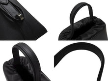 Load image into Gallery viewer, 極美品 HERMES エルメス Douparis ドゥパリ ハンドバッグ ヴォ―エプソン ブラック □J刻印 シルバー金具 中古 4b007227