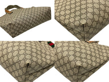Load image into Gallery viewer, GUCCI グッチ GGスプリーム ロゴ トートバッグ 21134 ブラウン キャメル PVC レザー ゴールド金具 良品 中古 4b007246