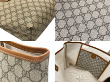 Load image into Gallery viewer, GUCCI グッチ GGスプリーム ロゴ トートバッグ 21134 ブラウン キャメル PVC レザー ゴールド金具 良品 中古 4b007246