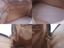 Load image into Gallery viewer, CELINE セリーヌ マカダム柄 ハンドバッグ ロゴ ゴールド金具 PVC レザー ブラウン 茶色 鞄 美品 中古 4b007247