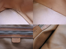 Load image into Gallery viewer, CELINE セリーヌ マカダム柄 ハンドバッグ ロゴ ゴールド金具 PVC レザー ブラウン 茶色 鞄 美品 中古 4b007247