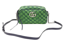 Load image into Gallery viewer, 極美品 GUCCI グッチ GGマーモント キルティング スモール ショルダーバッグ 緑 グリーン GG柄 チェーン クロスボディ 肩掛け 447632 中古 4b007250
