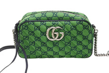 Load image into Gallery viewer, 極美品 GUCCI グッチ GGマーモント キルティング スモール ショルダーバッグ 緑 グリーン GG柄 チェーン クロスボディ 肩掛け 447632 中古 4b007250