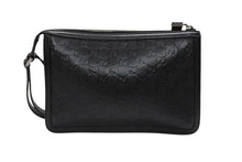 Load image into Gallery viewer, 極美品 GUCCI グッチ シマ クラッチバッグ セカンドバッグ 152600 492174 イタリア製 レザー ブラック シルバー金具 中古 4b007251