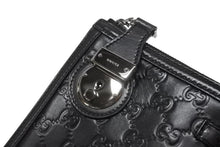 Load image into Gallery viewer, 極美品 GUCCI グッチ シマ クラッチバッグ セカンドバッグ 152600 492174 イタリア製 レザー ブラック シルバー金具 中古 4b007251