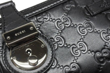 Load image into Gallery viewer, 極美品 GUCCI グッチ シマ クラッチバッグ セカンドバッグ 152600 492174 イタリア製 レザー ブラック シルバー金具 中古 4b007251