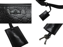 Load image into Gallery viewer, 極美品 GUCCI グッチ シマ クラッチバッグ セカンドバッグ 152600 492174 イタリア製 レザー ブラック シルバー金具 中古 4b007251
