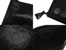 Load image into Gallery viewer, 極美品 GUCCI グッチ シマ クラッチバッグ セカンドバッグ 152600 492174 イタリア製 レザー ブラック シルバー金具 中古 4b007251