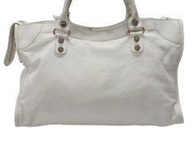Load image into Gallery viewer, BALENCIAGA バレンシアガ ジャイアントシティ 2WAYバッグ イタリア製 レザー 527589 ホワイト ピンクゴールド金具 美品 中古 4b007253