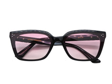 画像をギャラリービューアに読み込む, GENTLE MONSTER ジェントルモンスター アセテート ブラック ピンク サイズ63◻︎15 143 美品 中古 4b007268