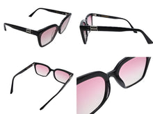 画像をギャラリービューアに読み込む, GENTLE MONSTER ジェントルモンスター アセテート ブラック ピンク サイズ63◻︎15 143 美品 中古 4b007268