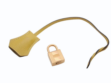 HERMES エルメス クロシェット カデナ キー セット トリヨンノビーヨ ジョーヌナプル ゴールド金具 美品 中古 4b007286