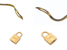Load image into Gallery viewer, HERMES エルメス クロシェット カデナ キー セット トリヨンノビーヨ ジョーヌナプル ゴールド金具 美品 中古 4b007286