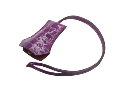 極美品 HERMES エルメス クロシェット キー セット ポロサス ローズシェヘラザード ウルトラヴァイオレット ゴールド金具 中古 4b007287