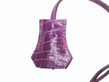 Load image into Gallery viewer, 極美品 HERMES エルメス クロシェット キー セット ポロサス ローズシェヘラザード ウルトラヴァイオレット ゴールド金具 中古 4b007287