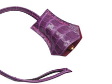 Load image into Gallery viewer, 極美品 HERMES エルメス クロシェット キー セット ポロサス ローズシェヘラザード ウルトラヴァイオレット ゴールド金具 中古 4b007287