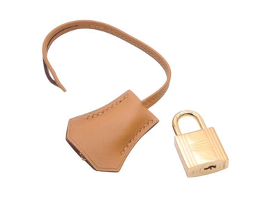 極美品 HERMES エルメス クロシェット カデナ キー セット ヴォーエプソン ビスキュイ ゴールド金具 中古 4b007289