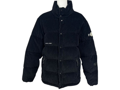 極美品 MONCLER モンクレール FRGMT フラグメント ダウンジャケット コーデュロイ H209U1A00012 M2363 ブラック サイズ00 中古 4b007296