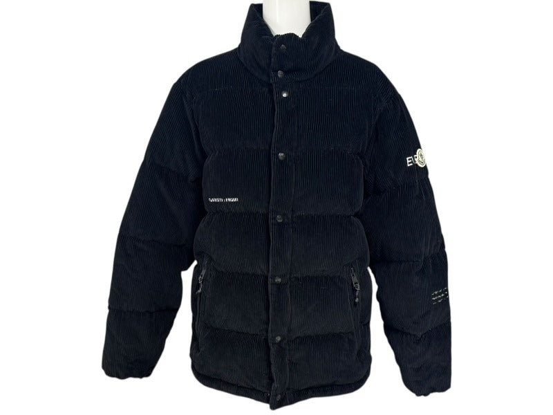 極美品 MONCLER モンクレール FRGMT フラグメント ダウンジャケット コーデュロイ H209U1A00012 M2363 ブラック サイズ00 中古 4b007296