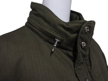 Load image into Gallery viewer, 極美品 CHROME HEARTS クロムハーツ STIFF FBRC スティッフ ファブリックダウンジャケット サイズXL クロスボールボタン カーキ 中古 4b010031