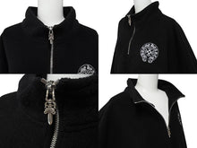 Load image into Gallery viewer, CHROME HEARTS クロムハーツ YKT U TARDY SWEEP HLF ZIP ダガーハーフジップフリース サイズXL ホースシュー ブラック 美品 中古 4b007355
