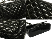画像をギャラリービューアに読み込む, CHANEL シャネル デカマトラッセ30 Sフラップ Wチェーンショルダーバッグ 19番台 A58600 パテントレザー ブラック 美品 中古 4b007364