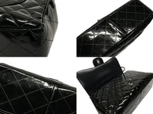 画像をギャラリービューアに読み込む, CHANEL シャネル デカマトラッセ30 Sフラップ Wチェーンショルダーバッグ 19番台 A58600 パテントレザー ブラック 美品 中古 4b007364