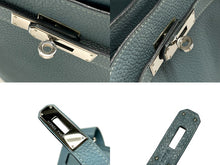 Load image into Gallery viewer, 極美品 HERMES エルメス ソーケリー22 ショルダーバッグ □M刻印 トリヨンクレマンス ブルーリン パラジウム金具 中古 4b007385