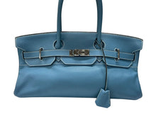 Load image into Gallery viewer, HERMES エルメス ショルダーバーキン ハンドバッグ トリヨンクレマンス ブルージーン □I刻印 SV金具 2005年 ゴルチェ期 美品 中古 4b007387