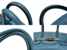 Load image into Gallery viewer, HERMES エルメス ショルダーバーキン ハンドバッグ トリヨンクレマンス ブルージーン □I刻印 SV金具 2005年 ゴルチェ期 美品 中古 4b007387