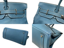 Load image into Gallery viewer, HERMES エルメス ショルダーバーキン ハンドバッグ トリヨンクレマンス ブルージーン □I刻印 SV金具 2005年 ゴルチェ期 美品 中古 4b007387