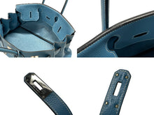 Load image into Gallery viewer, HERMES エルメス ショルダーバーキン ハンドバッグ トリヨンクレマンス ブルージーン □I刻印 SV金具 2005年 ゴルチェ期 美品 中古 4b007387